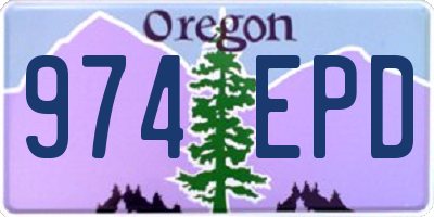 OR license plate 974EPD