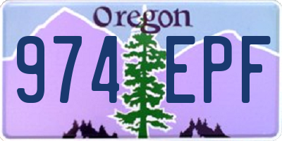 OR license plate 974EPF