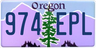 OR license plate 974EPL