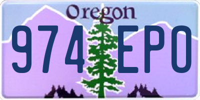 OR license plate 974EPO