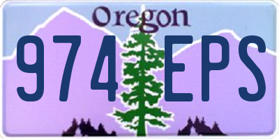 OR license plate 974EPS