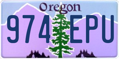 OR license plate 974EPU