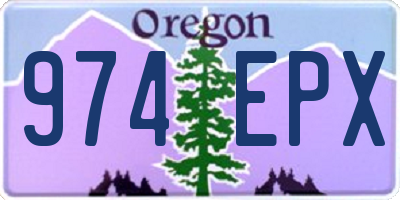 OR license plate 974EPX