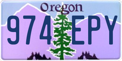 OR license plate 974EPY