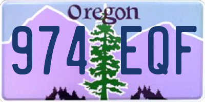 OR license plate 974EQF