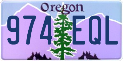 OR license plate 974EQL