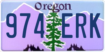 OR license plate 974ERK