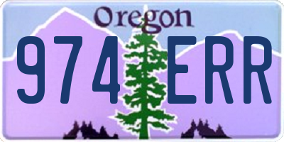 OR license plate 974ERR