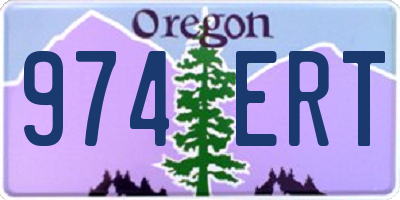 OR license plate 974ERT