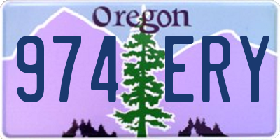 OR license plate 974ERY