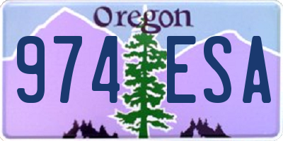 OR license plate 974ESA