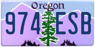 OR license plate 974ESB