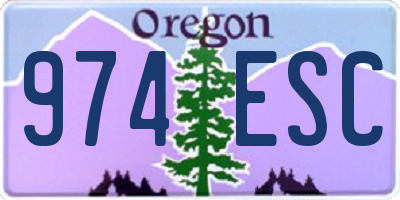 OR license plate 974ESC