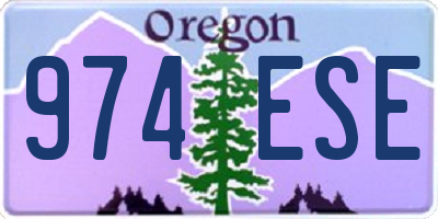 OR license plate 974ESE