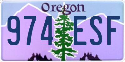 OR license plate 974ESF