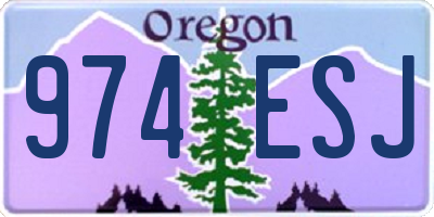 OR license plate 974ESJ