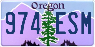 OR license plate 974ESM