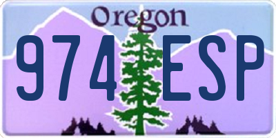 OR license plate 974ESP