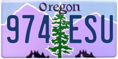 OR license plate 974ESU