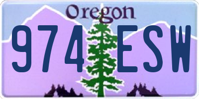 OR license plate 974ESW