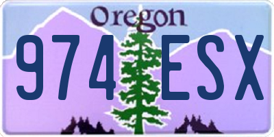 OR license plate 974ESX