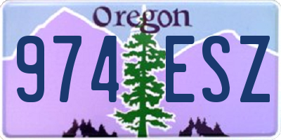 OR license plate 974ESZ