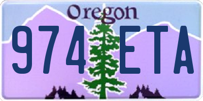 OR license plate 974ETA