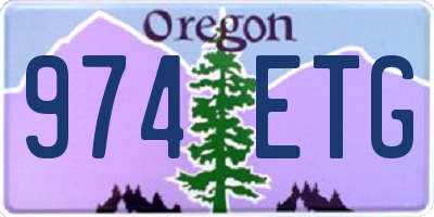 OR license plate 974ETG