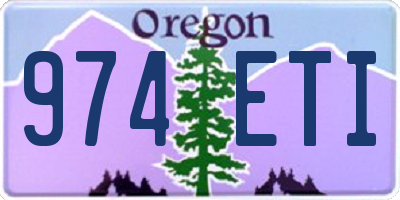 OR license plate 974ETI