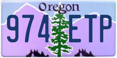 OR license plate 974ETP