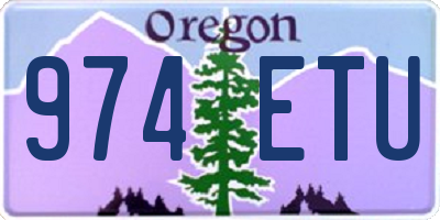 OR license plate 974ETU