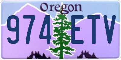 OR license plate 974ETV