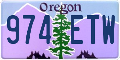 OR license plate 974ETW