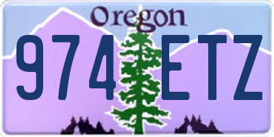 OR license plate 974ETZ