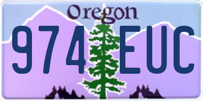 OR license plate 974EUC