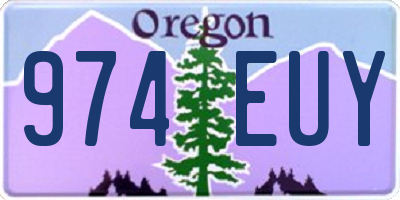 OR license plate 974EUY