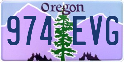 OR license plate 974EVG