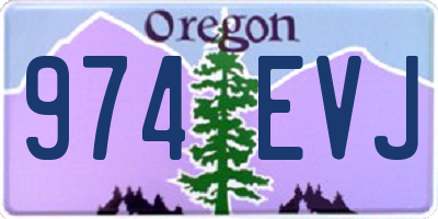 OR license plate 974EVJ