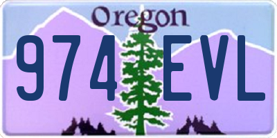 OR license plate 974EVL