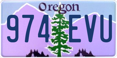OR license plate 974EVU