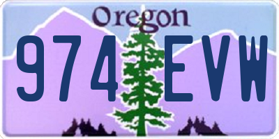 OR license plate 974EVW