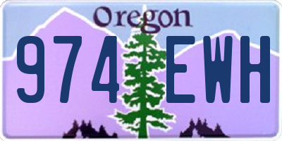 OR license plate 974EWH