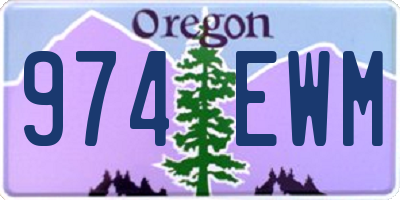 OR license plate 974EWM