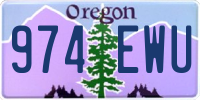 OR license plate 974EWU