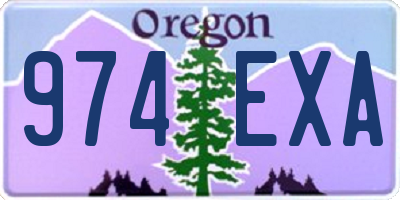 OR license plate 974EXA
