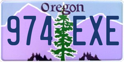 OR license plate 974EXE