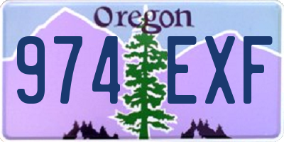 OR license plate 974EXF