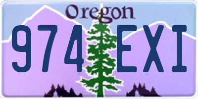 OR license plate 974EXI