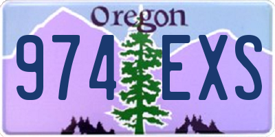 OR license plate 974EXS