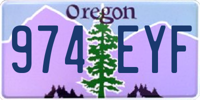 OR license plate 974EYF